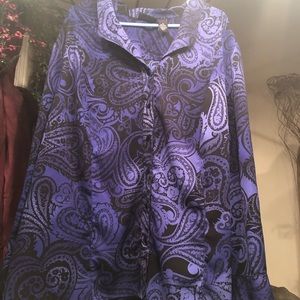 Maggie Barnes for Catherine’s purple button down shirt 4X.